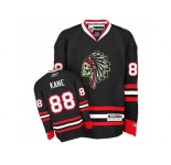 Men's Chicago Blackhawks #88 Patrick Kane Reebok Premier Black Skull Ice Hockey Jersey