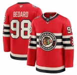 Men's Chicago Blackhawks #98 Connor Bedard Red 2024-25 Winter Classic Stitched Hockey Jersey