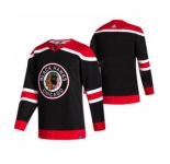Men's Chicago Blackhawks Blank Black 2020-21 Reverse Retro Alternate Hockey Jersey
