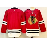 Men's Chicago Blackhawks Blank Red 2025 Home 100th Anniversary Stitched Hockey
