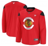 Men's Chicago Blackhawks Red 2024-25 Team Practice Stitched Hockey Jersey