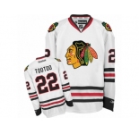 Men's Reebok Chicago Blackhawks #22 Jordin Tootoo Authentic White Away NHL Jersey