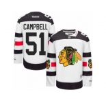 Men's Reebok Chicago Blackhawks #51 Brian Campbell Authentic White 2016 Stadium Series NHL Jersey