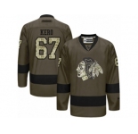 Men's Reebok Chicago Blackhawks #67 Tanner Kero Premier Green Salute to Service NHL Jersey