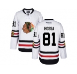 Men's Reebok Chicago Blackhawks #81 Marian Hossa 2017 Winter Classic White Stitched NHL Jersey
