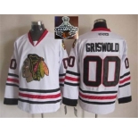 NHL Chicago Blackhawks 00 Griswold White 2015 Stanley Cup Champions Stitched jerseys