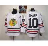 NHL Chicago Blackhawks #10 Patrick Sharp 2015 Winter Classic White 2015 Stanley Cup Champions jerseys