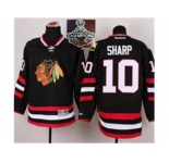 NHL Chicago Blackhawks #10 Patrick Sharp Black 2014 Stadium Series 2015 Stanley Cup Champions jerseys