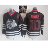 NHL Chicago Blackhawks #10 Patrick Sharp Black Ice 2015 Stanley Cup Champions jerseys