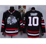 NHL Chicago Blackhawks #10 Patrick Sharp Black(White Skull) 2014 Stadium Series 2015 Stanley Cup Champions jerseys