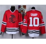 NHL Chicago Blackhawks #10 Patrick Sharp Red(Red Skull) 2014 Stadium Series 2015 Stanley Cup Champions jerseys