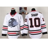 NHL Chicago Blackhawks #10 Patrick Sharp White(White Skull) 2014 Stadium Series 2015 Stanley Cup Champions jerseys