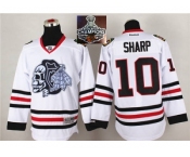 NHL Chicago Blackhawks #10 Patrick Sharp White(White Skull) 2014 Stadium Series 2015 Stanley Cup Champions jerseys