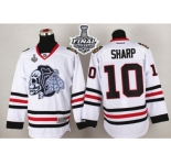 NHL Chicago Blackhawks #10 Patrick Sharp White(White Skull) 2015 Stanley Cup Stitched Jerseys