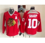 NHL Chicago Blackhawks #10 Patrick Sharp red Practice 2015 Stanley Cup Champions jerseys