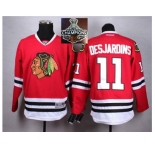 NHL Chicago Blackhawks #11 Desjardins Red 2015 Stanley Cup Champions jerseys