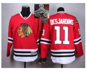 NHL Chicago Blackhawks #11 Desjardins Red 2015 Stanley Cup Champions jerseys