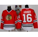NHL Chicago Blackhawks #16 Kruger Red 2015 Stanley Cup Champions jerseys