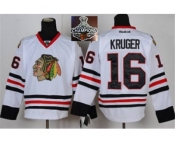 NHL Chicago Blackhawks #16 Kruger White 2015 Stanley Cup Champions jerseys