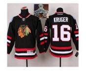 NHL Chicago Blackhawks #16 Marcus Kruger Black 2014 Stadium Series 2015 Stanley Cup Champions jerseys