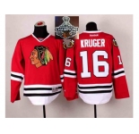 NHL Chicago Blackhawks #16 Marcus Kruger Red 2014 Stadium Series 2015 Stanley Cup Champions jerseys