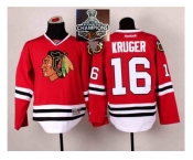 NHL Chicago Blackhawks #16 Marcus Kruger Red 2014 Stadium Series 2015 Stanley Cup Champions jerseys
