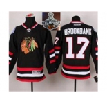 NHL Chicago Blackhawks #17 Sheldon Brookbank Black 2014 Stadium Series 2015 Stanley Cup Champions jerseys