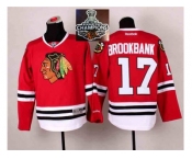 NHL Chicago Blackhawks #17 Sheldon Brookbank Red 2014 Stadium Series 2015 Stanley Cup Champions jerseys