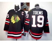NHL Chicago Blackhawks #19 Jonathan Toews Black 2014 Stadium Series 2015 Stanley Cup Champions jerseys
