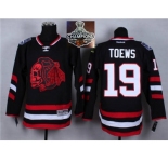 NHL Chicago Blackhawks #19 Jonathan Toews Black(Red Skull) 2014 Stadium Series 2015 Stanley Cup Champions jerseys