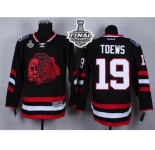 NHL Chicago Blackhawks #19 Jonathan Toews Black(Red Skull) 2014 Stadium Series 2015 Stanley Cup Stitched Jerseys