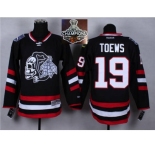 NHL Chicago Blackhawks #19 Jonathan Toews Black(White Skull) 2014 Stadium Series 2015 Stanley Cup Champions jerseys