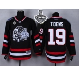 NHL Chicago Blackhawks #19 Jonathan Toews Black(White Skull) 2014 Stadium Series 2015 Stanley Cup Stitched Jerseys