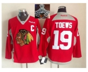 NHL Chicago Blackhawks #19 Jonathan Toews Red Practice 2015 Stanley Cup Champions jerseys