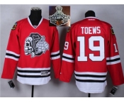 NHL Chicago Blackhawks #19 Jonathan Toews Red(White Skull) 2014 Stadium Series 2015 Stanley Cup Champions jerseys