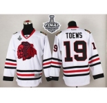 NHL Chicago Blackhawks #19 Jonathan Toews White(Red Skull) 2015 Stanley Cup Stitched Jerseys