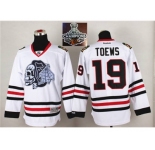 NHL Chicago Blackhawks #19 Jonathan Toews White(White Skull) 2014 Stadium Series 2015 Stanley Cup Champions jerseys