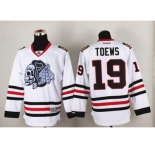NHL Chicago Blackhawks #19 Jonathan Toews White(White Skull) Stitched Jerseys
