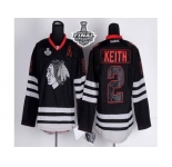 NHL Chicago Blackhawks #2 Duncan Keith Black Ice 2015 Stanley Cup Stitched Jerseys