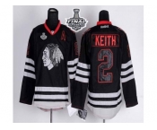 NHL Chicago Blackhawks #2 Duncan Keith Black Ice 2015 Stanley Cup Stitched Jerseys