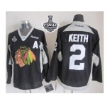NHL Chicago Blackhawks #2 Duncan Keith Black Practice 2015 Stanley Cup Stitched Jerseys