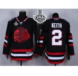 NHL Chicago Blackhawks #2 Duncan Keith Black(Red Skull) 2014 Stadium Series 2015 Stanley Cup Stitched Jerseys