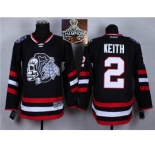 NHL Chicago Blackhawks #2 Duncan Keith Black(White Skull) 2014 Stadium Series 2015 Stanley Cup Champions jerseys