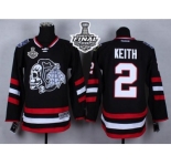 NHL Chicago Blackhawks #2 Duncan Keith Black(White Skull) 2014 Stadium Series 2015 Stanley Cup Stitched Jerseys