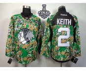 NHL Chicago Blackhawks #2 Duncan Keith Camo Veterans Day Practice 2015 Stanley Cup Stitched Jerseys