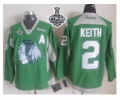 NHL Chicago Blackhawks #2 Duncan Keith Green Practice 2015 Stanley Cup Stitched Jerseys