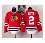 NHL Chicago Blackhawks #2 Duncan Keith Red 2014 Stadium Series 2015 Stanley Cup Champions jerseys