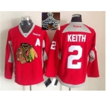 NHL Chicago Blackhawks #2 Duncan Keith Red Practice 2015 Stanley Cup Champions jerseys