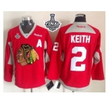 NHL Chicago Blackhawks #2 Duncan Keith Red Practice 2015 Stanley Cup Stitched Jerseys