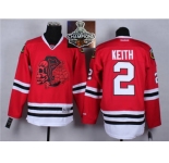 NHL Chicago Blackhawks #2 Duncan Keith Red(Red Skull) 2014 Stadium Series 2015 Stanley Cup Champions jerseys